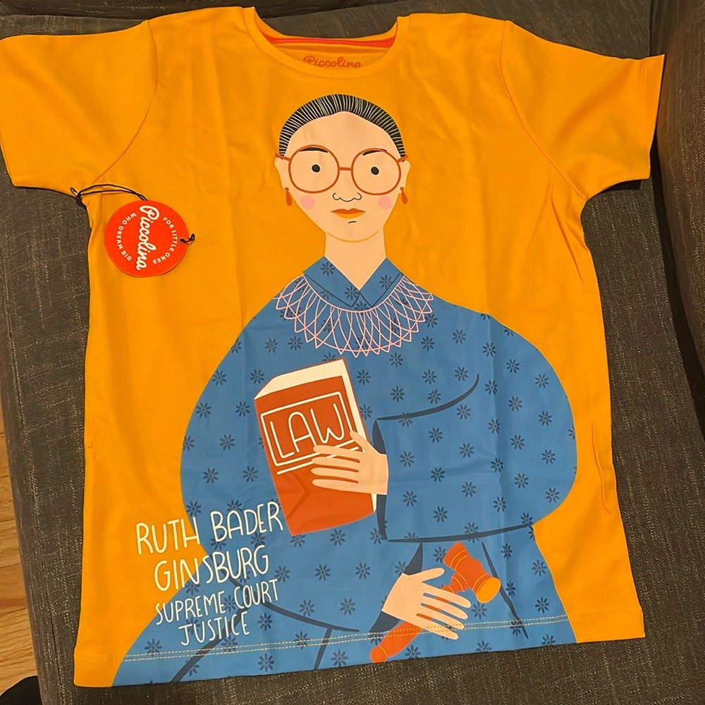 NWT Piccolina kids Ruth Bader Ginsburg short sleeve tee.  Size 10 Kids
